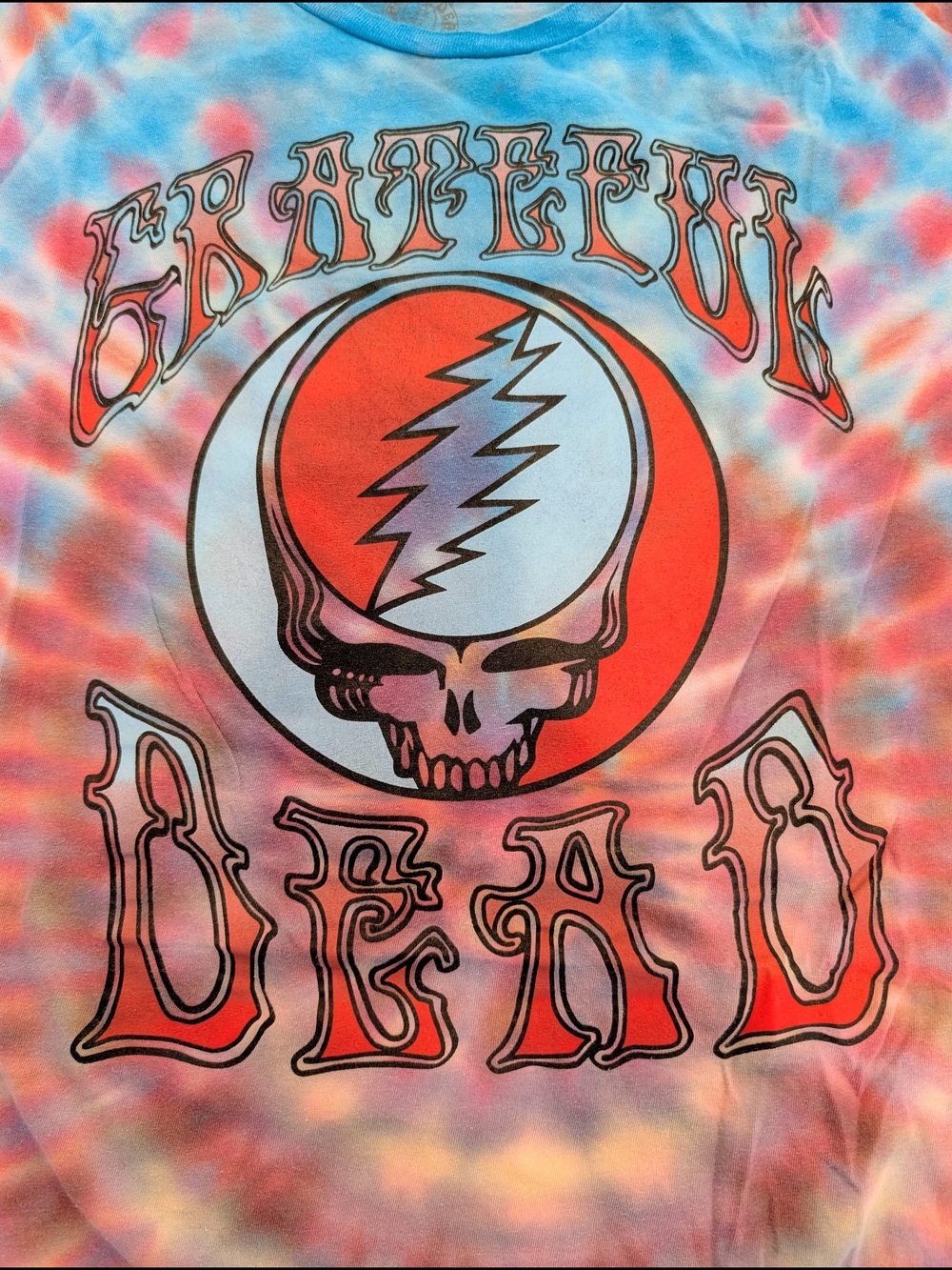 Hand Tie Dyed Grateful Dead T-shirt, Size XL